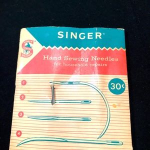 Vintage From 1950’s Hand Sewing Needles for Household Repair Singer 5 pc